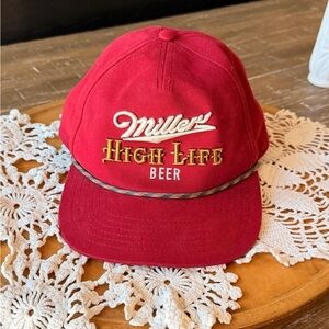 American Needle Red Miller High Life Hat